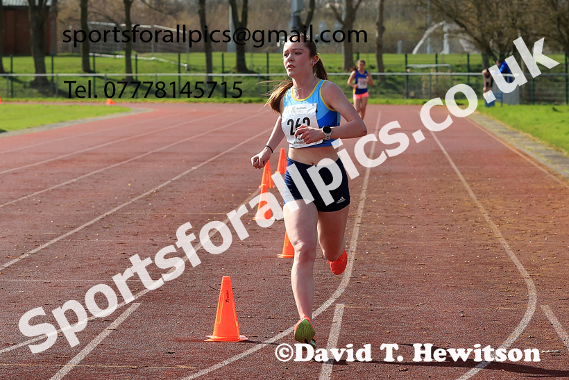 Girls Under-15s Young Athletes 5k, 2026 Northern Mens 12 and Womens 6 Stage Road Relays and Young Athletes 5k, Sheepmount Stadium, Carlisle. Photo: David T. Hewitson/Sports for All Pics